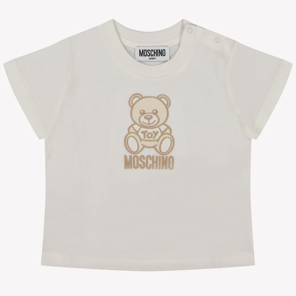 Moschino Baby Meisjes T-Shirt In Off White