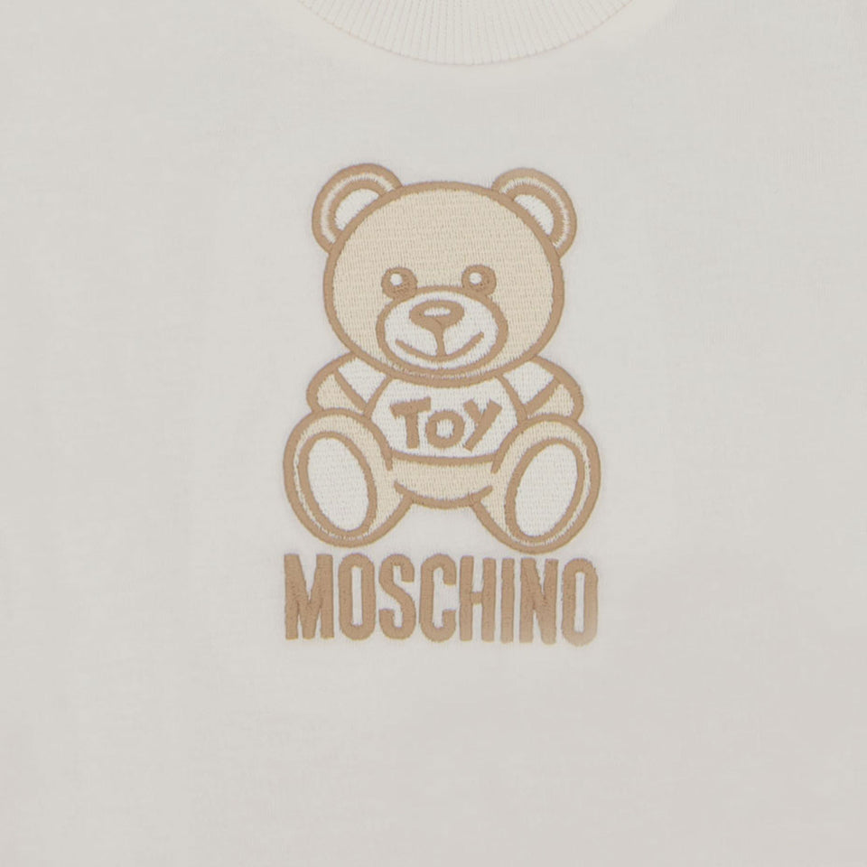 Moschino Baby Meisjes T-Shirt In Off White