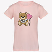 Moschino Kinder Meisjes T-Shirt In Licht Roze