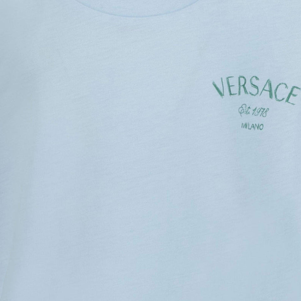 Versace Kinder Jongens T-Shirt In Licht Blauw