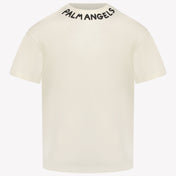 Palm Angels Kinder Meisjes T-Shirt In Off White