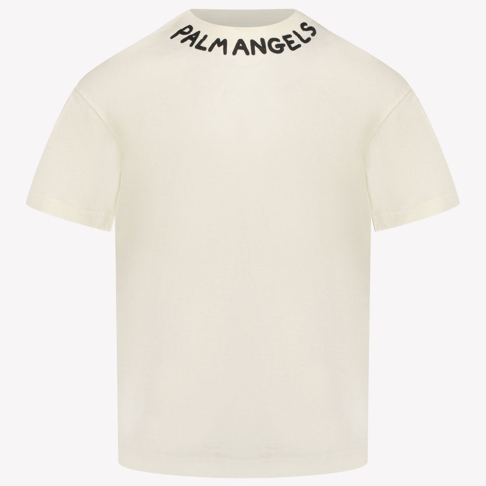 Palm Angels Kinder Meisjes T-Shirt In Off White