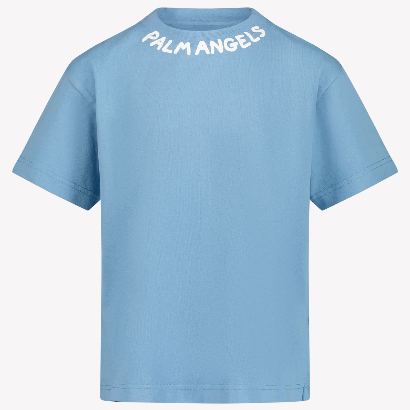 Palm Angels Kids Boys in T-Shirt Blue