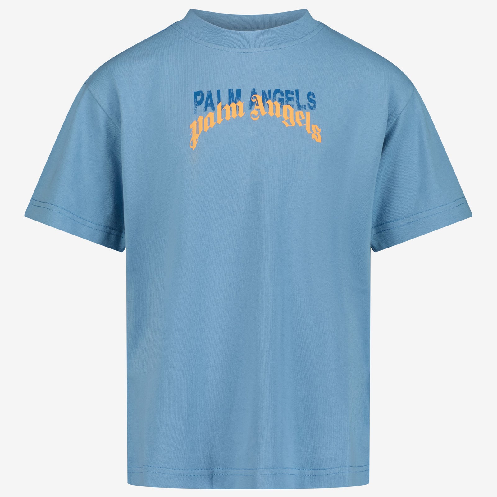 Palm Angels Kinder Jongens T-Shirt In Licht Blauw