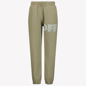 Off-White Kids Boys in Trousers Olive Green