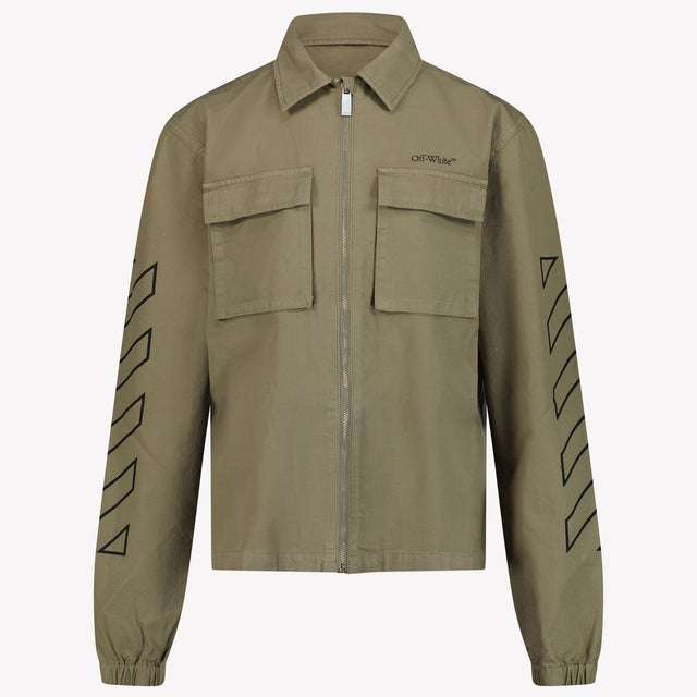 Off-White Kinder Jongens Zomerjas In Khaki