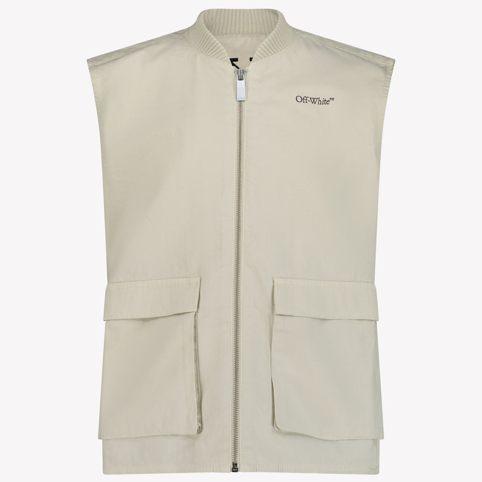 Off-White Kids Boys Bodywarmer In Light Gray