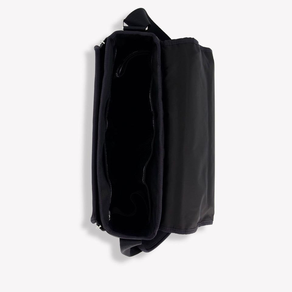 Armani Baby Unisex Diaper Bag In Black