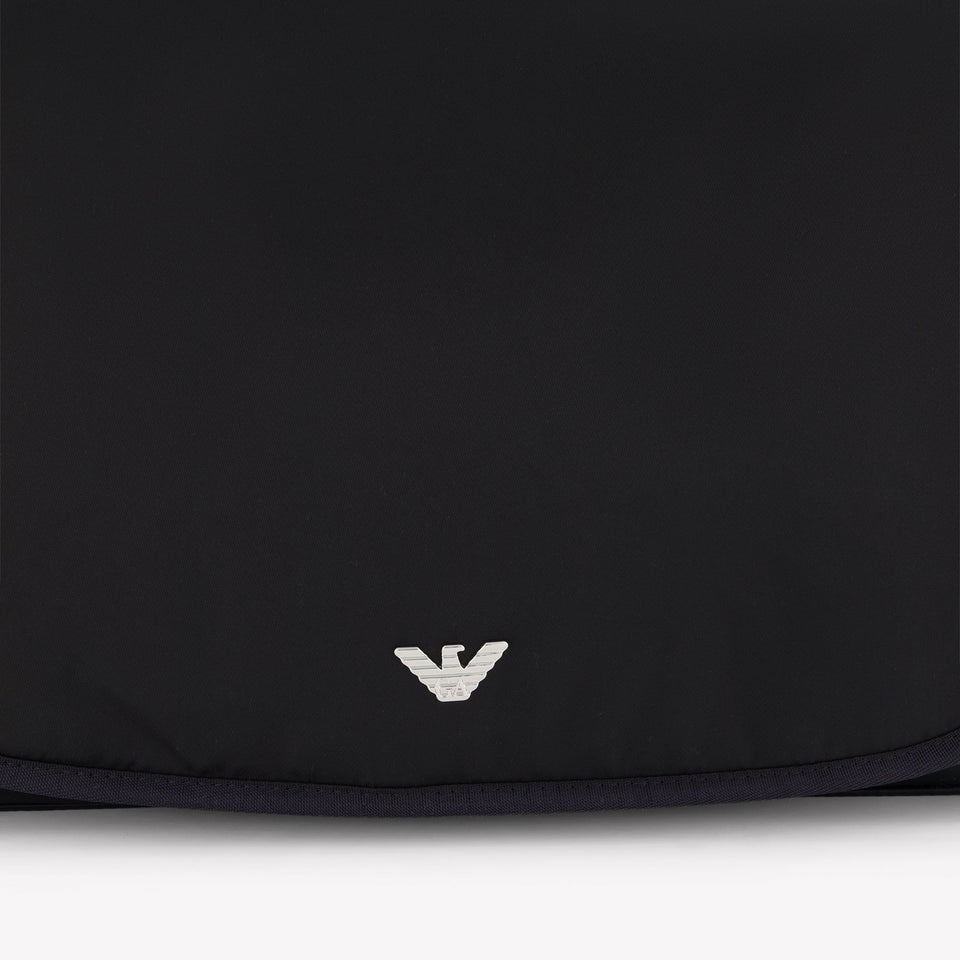 Armani Baby Unisex Diaper Bag In Black