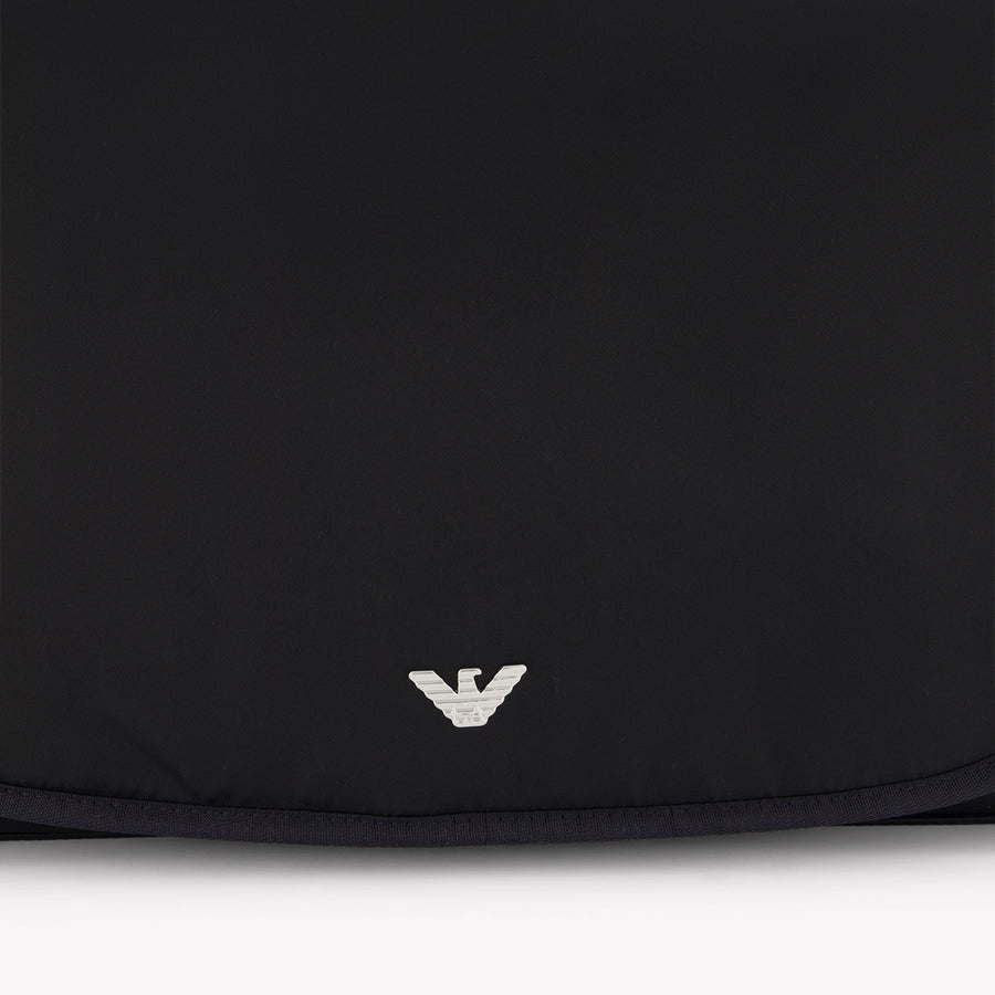 Armani Baby Unisex Diaper Bag In Black