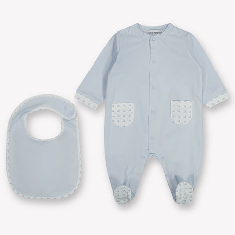 Armani Baby Meisjes Boxpakje In Licht Blauw