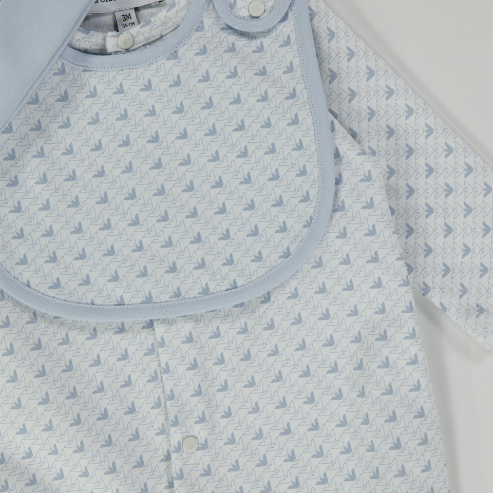 Armani Baby Girls Playsuit  Light Blue