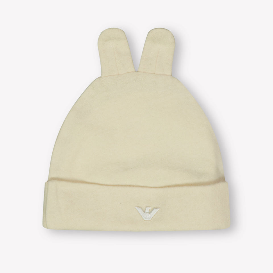 Armani Baby Girls Cap in Cream