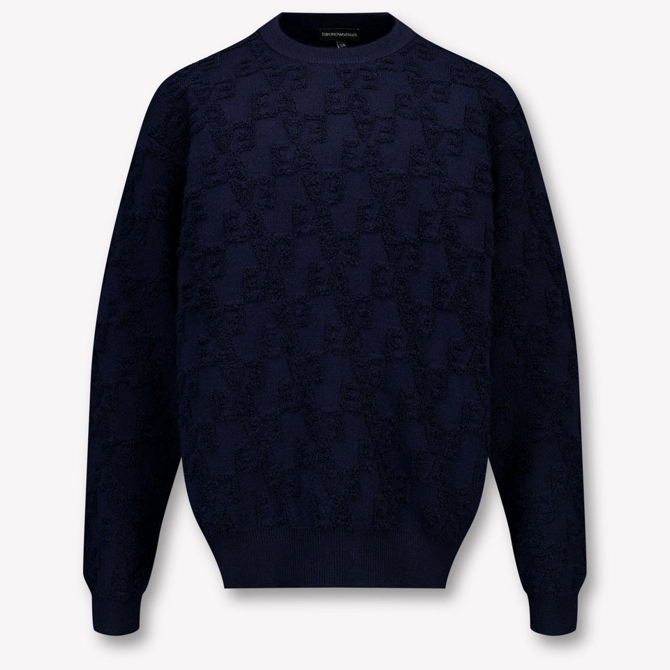 Armani Kids Boys Sweater  Navy