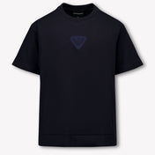 Armani Kids Boys T-Shirt  Navy