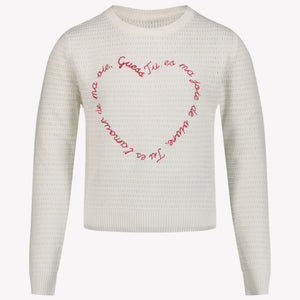 Guess Kinder Meisjes Trui In Off White