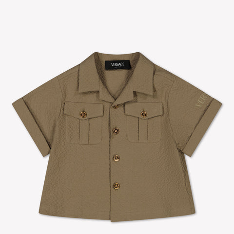 Versace Baby Boys Blouse in Taupe