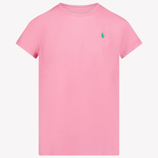 Ralph Lauren Kinder Meisjes T-Shirt In Donker Roze