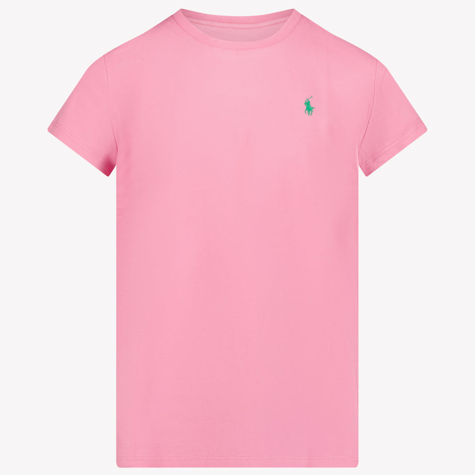 Ralph Lauren Kinder Meisjes T-Shirt In Donker Roze