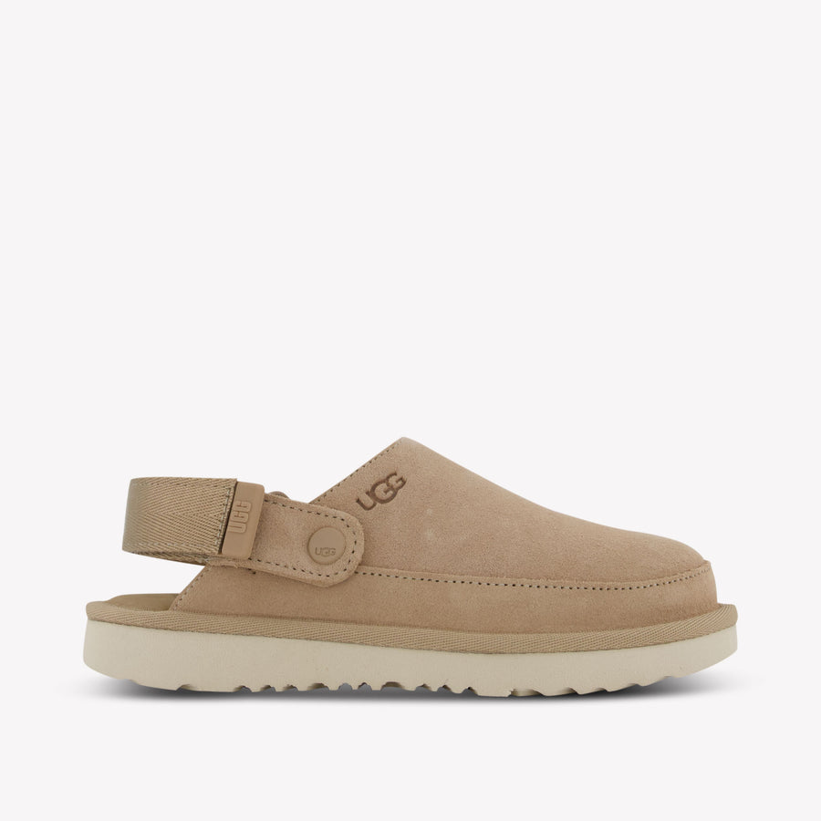 UGG Girls Slides in Light Beige