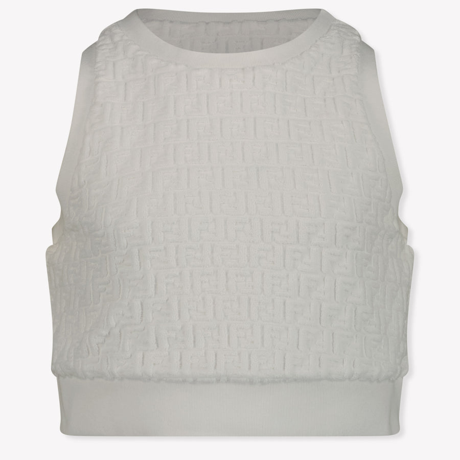 Fendi Girls T-Shirt in White