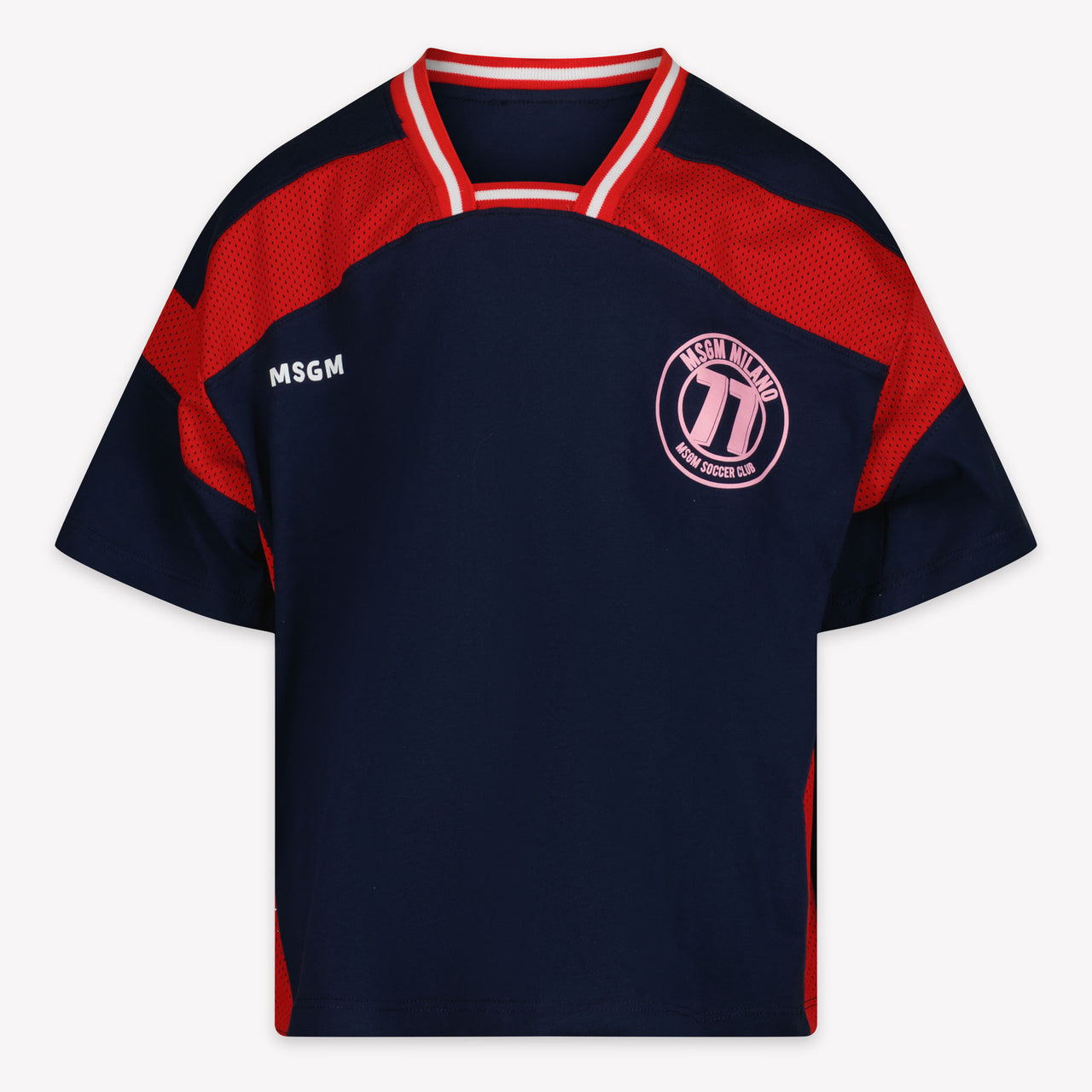 MSGM Kids Girls  T-Shirt Navy