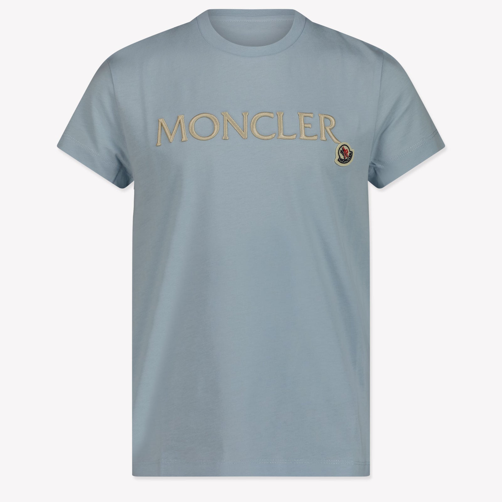 Moncler Kinder Jongens T-Shirt In Licht Blauw