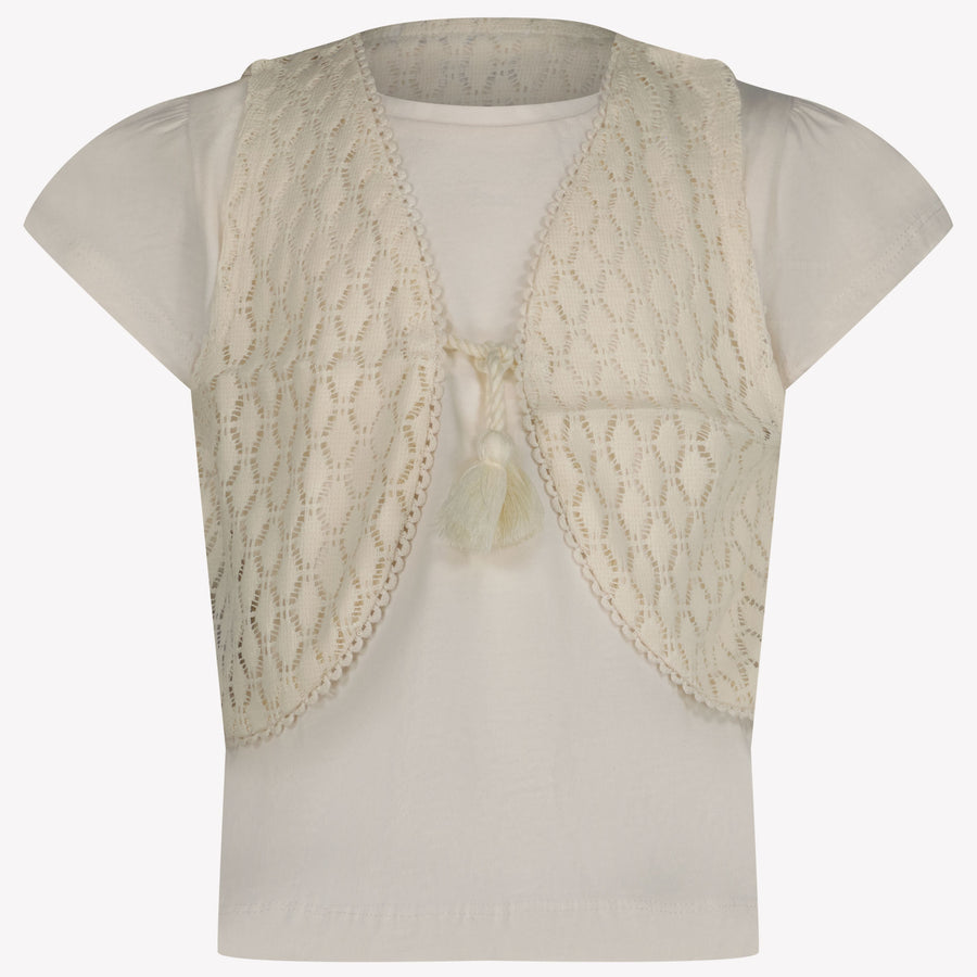 Mayoral Kids Girls  T-Shirt Offwhite