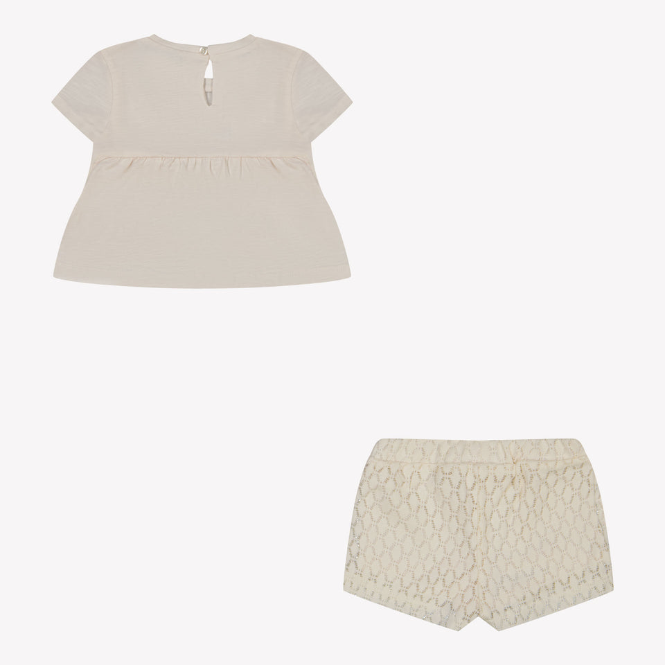 Mayoral Baby Meisjes Setje In Off White