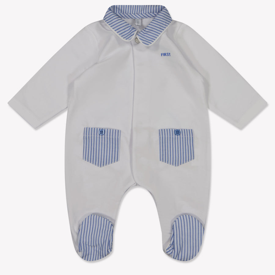 First Baby Boys Romper in Light Blue