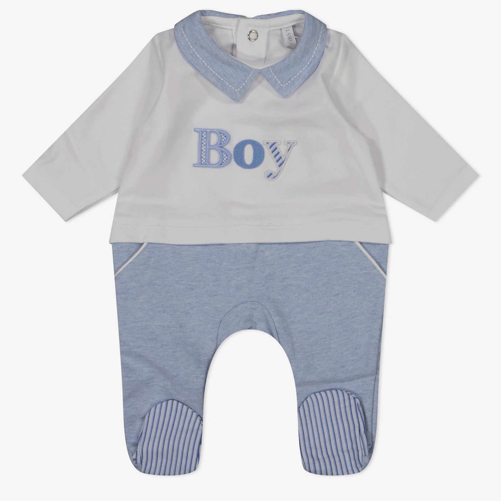 First Baby Jongens Boxpakje In Licht Blauw