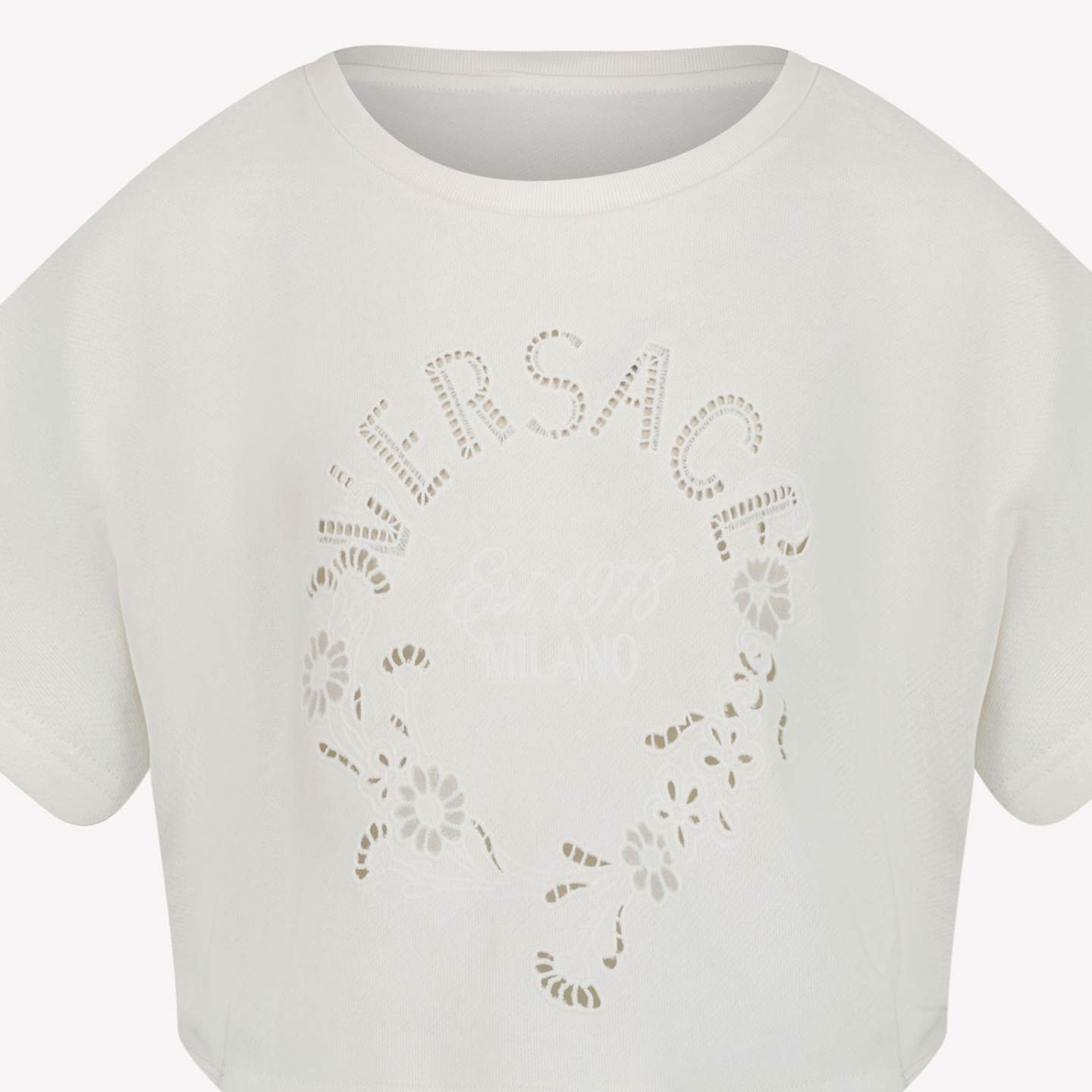 Versace Kinder Meisjes T-Shirt In Off White