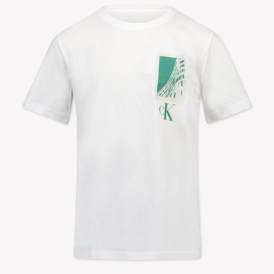 Calvin Klein Kinder Jongens T-Shirt In Wit