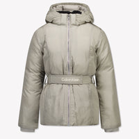 Calvin Klein Kinder Meisjes Winterjas In Licht Beige