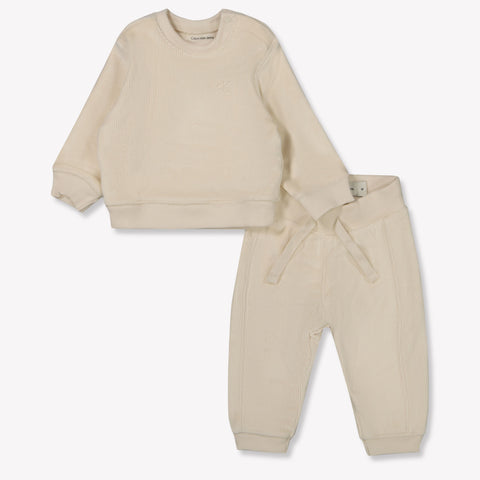 Calvin Klein Baby Unisex Tracksuit  Beige