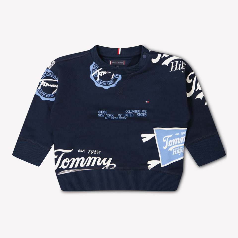 Tommy Hilfiger Baby Jongens Trui In Navy