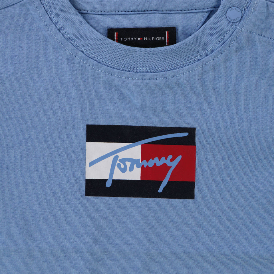 Tommy Hilfiger Baby Jongens T-Shirt In Licht Blauw