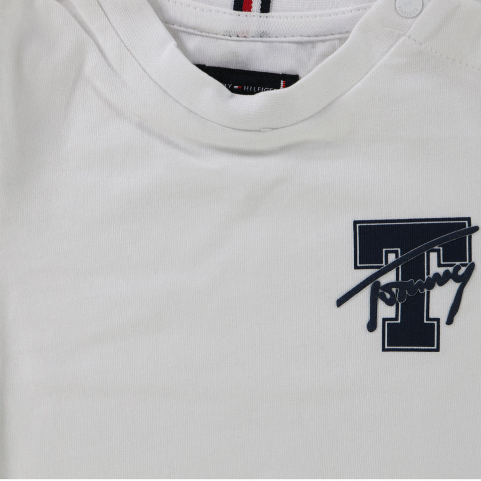 Tommy Hilfiger Baby Jongens T-Shirt In Wit