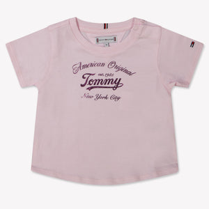 Tommy Hilfiger Baby Meisjes T-Shirt In Licht Roze