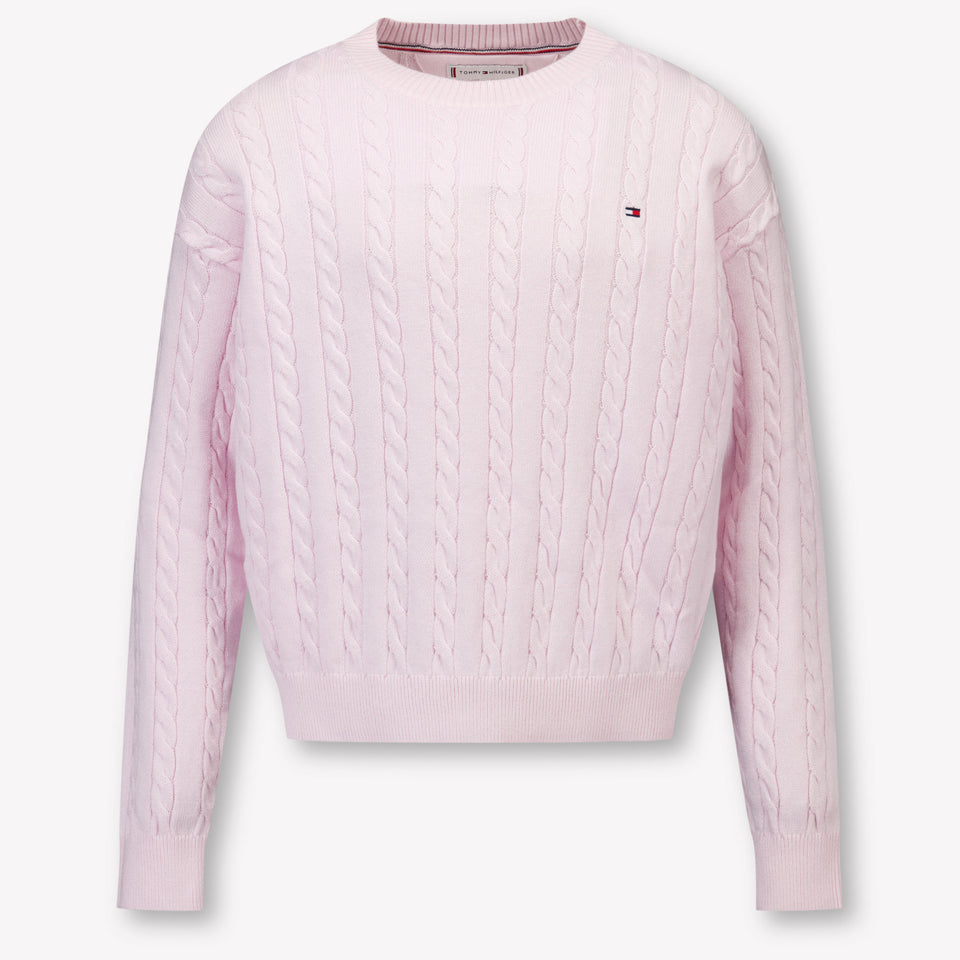 Tommy Hilfiger Kids Girls Sweater Light Pink
