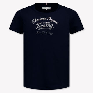 Tommy Hilfiger Kinder Meisjes T-Shirt In Navy