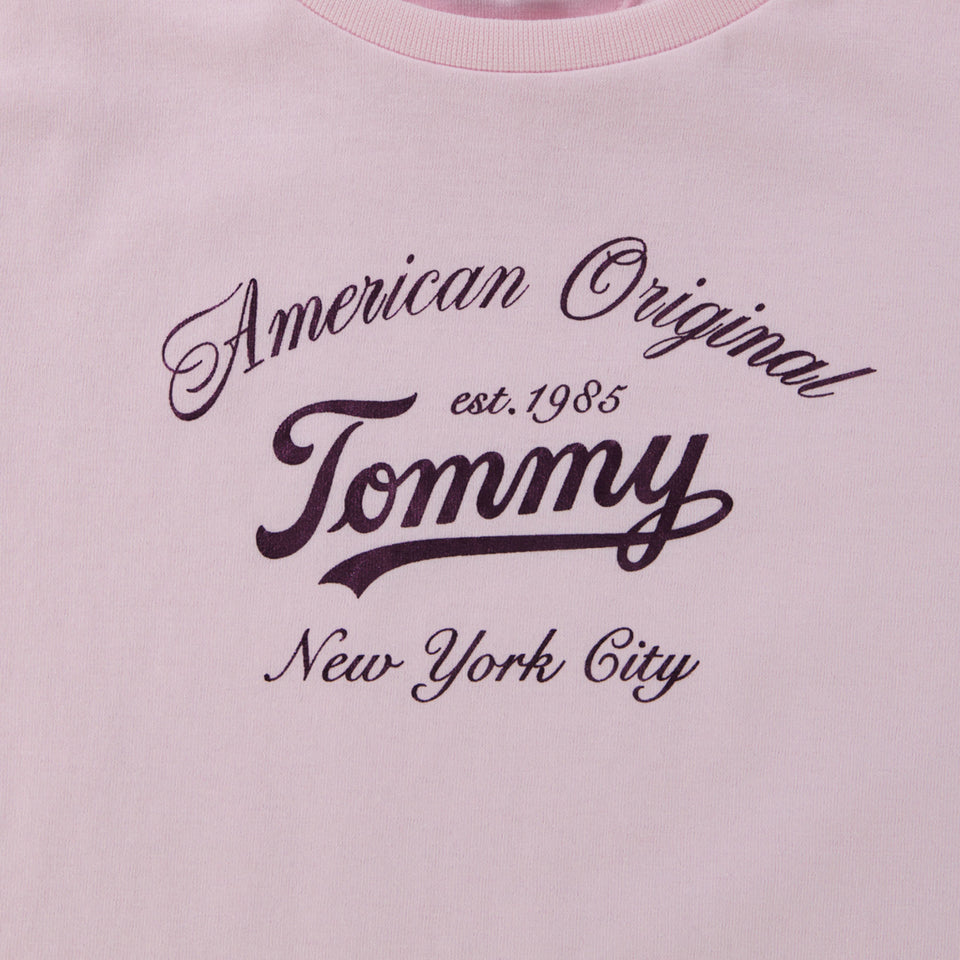 Tommy Hilfiger Kinder Meisjes T-Shirt In Licht Roze