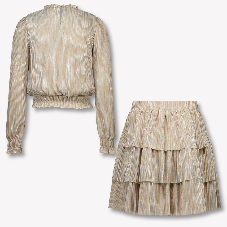 Abel & Lula Kinder Meisjes Setje In Beige