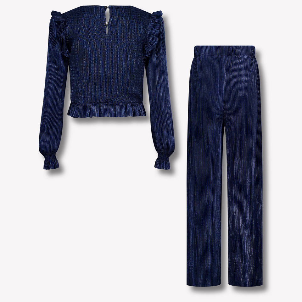 Abel & Lula Kinder Meisjes Setje In Navy