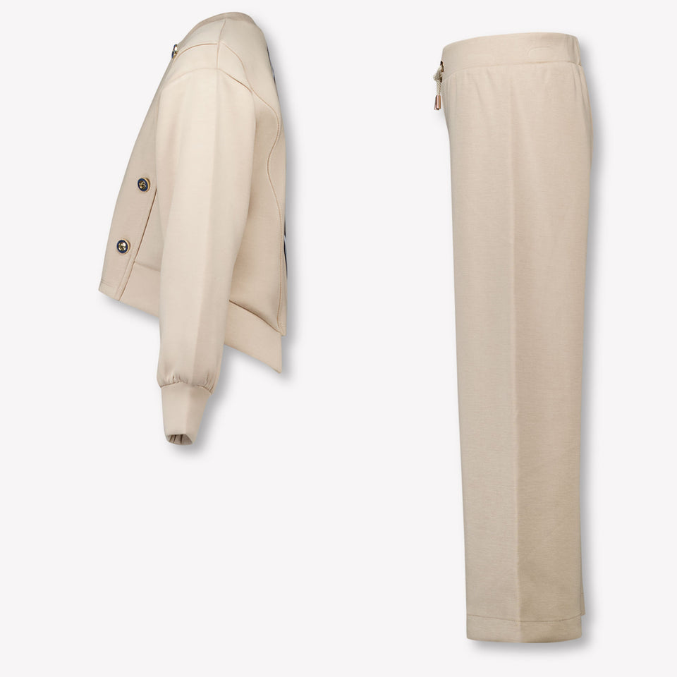 Abel & Lula Kinder Meisjes Joggingpak In Beige