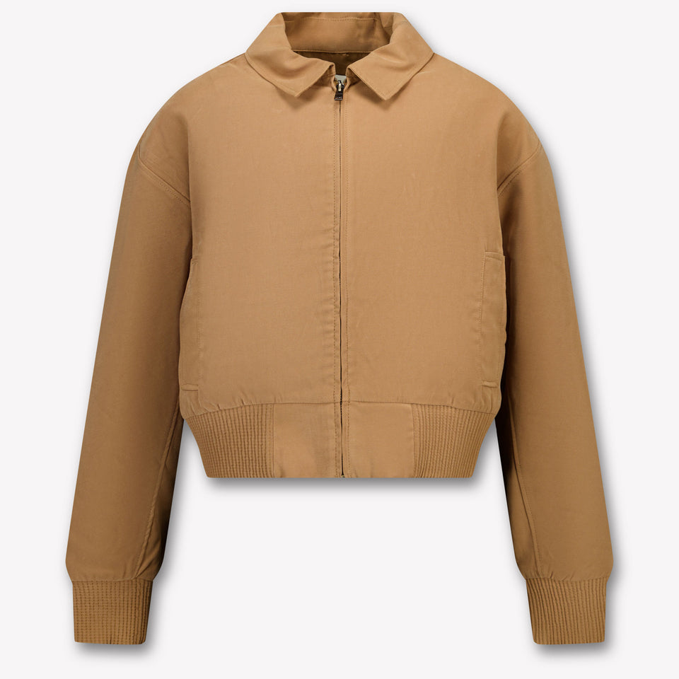 Lanvin Kids Girls Cardigan In Camel