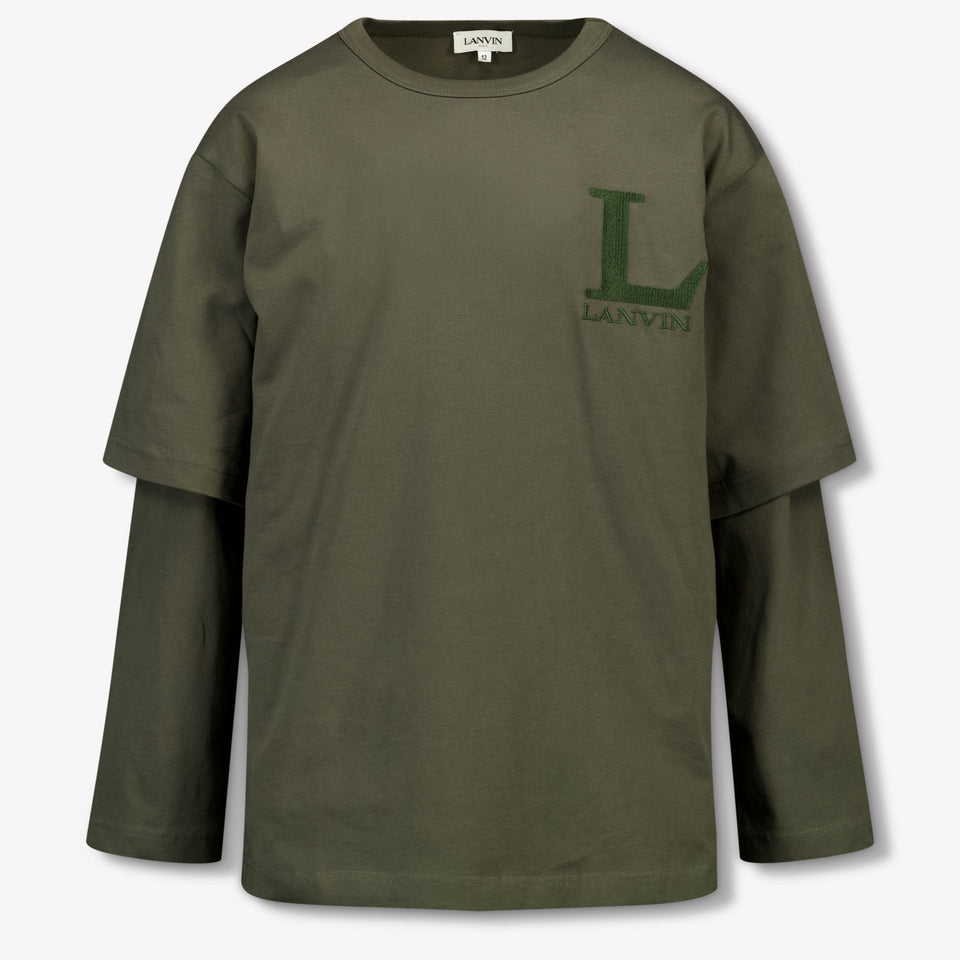 Lanvin Kinder Jongens T-Shirt In Army