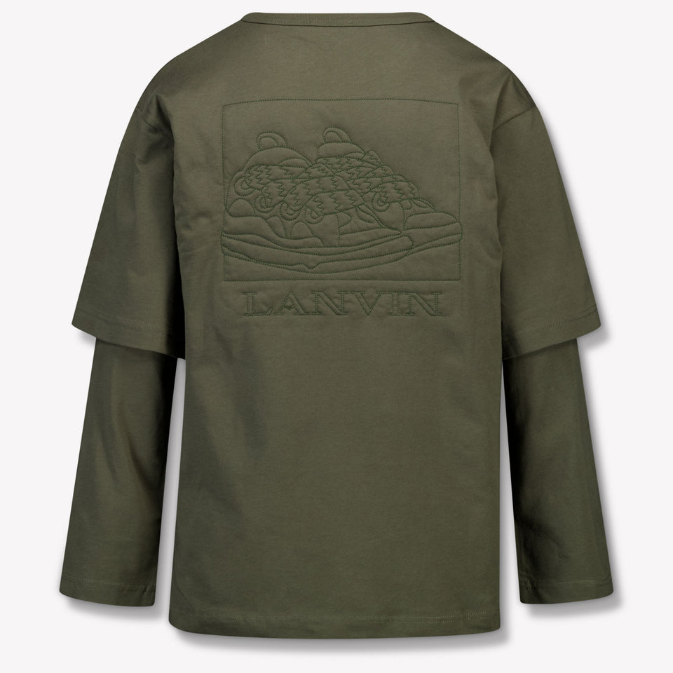 Lanvin Kinder Jongens T-Shirt In Army