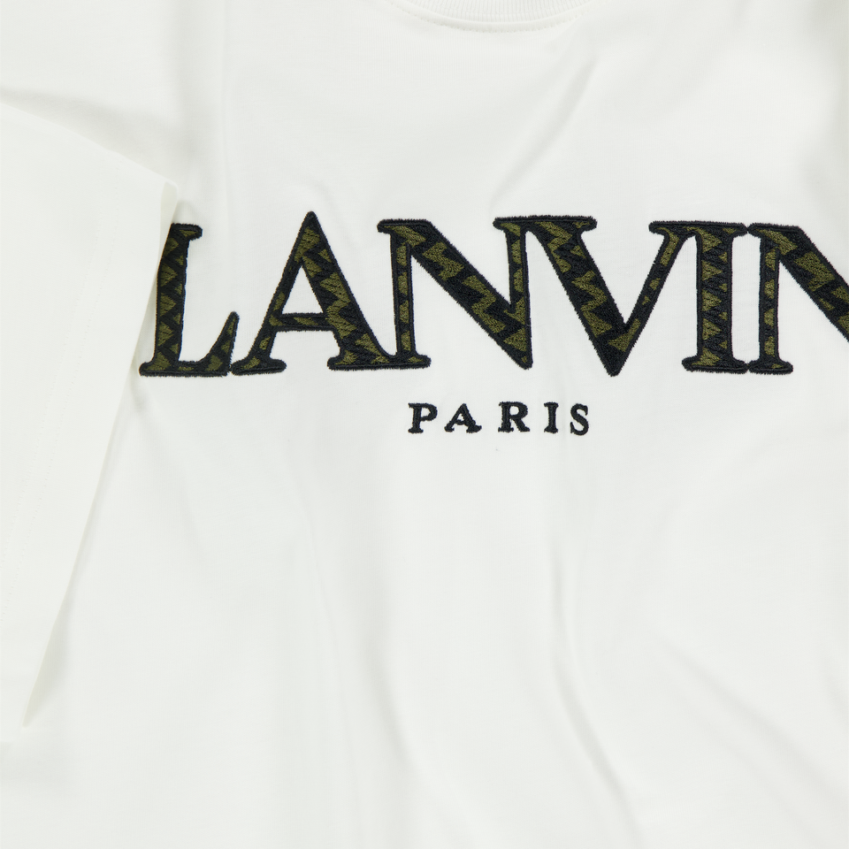 Lanvin Kinder Unisex T-Shirt In Off White