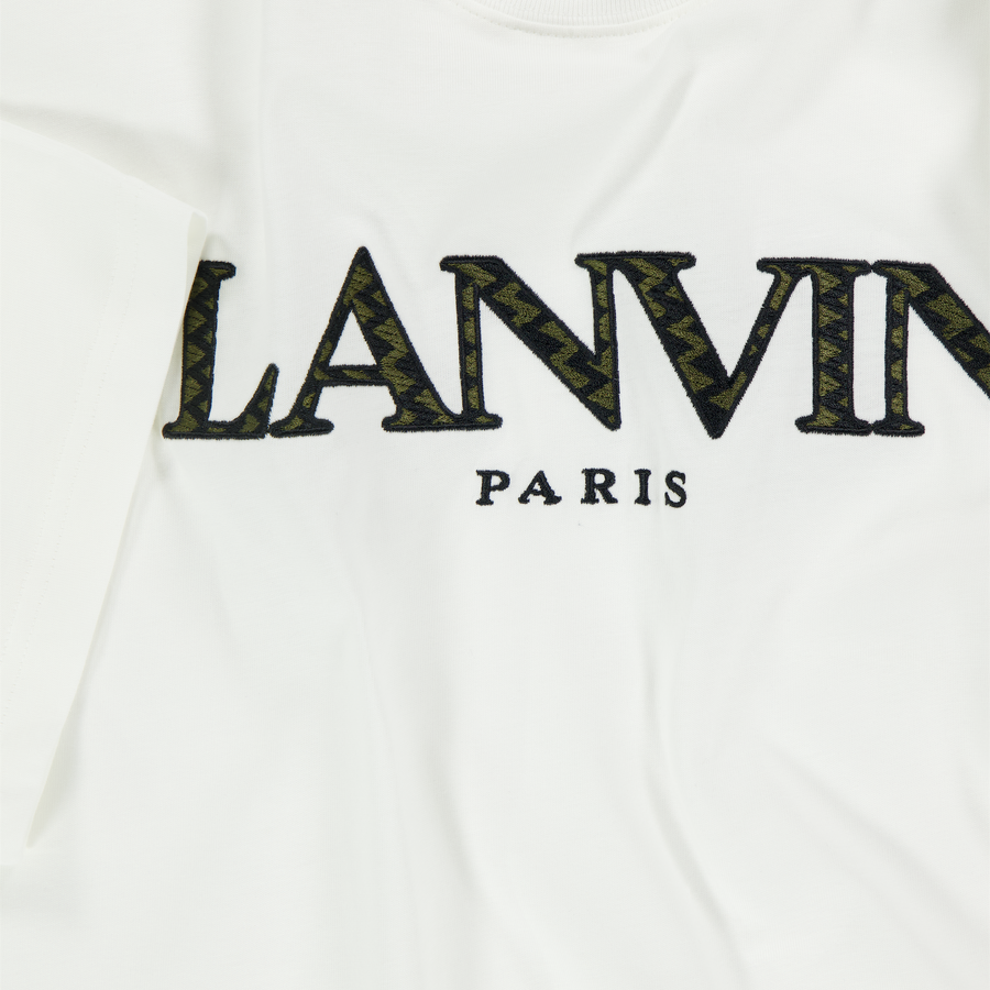 Lanvin Kids Unisex T-Shirt In OffWhite